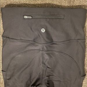 Lululemon Fleece Lined Black Leggings with Pockets Size 4